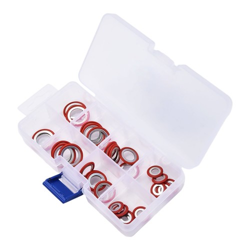 Assorted Sizes Gasket Combination Set for Car Air Conditioning 30 Washers - Picture 17 of 18
