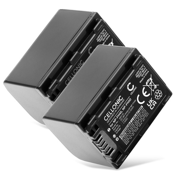 2X Akku FüR Sony Dcr-Sx40 Dcr-Sr50 Hdr-Ux5 Hdr-Hc5 Dcr-Sr67 Dcr-Dvd150 1400Mah-image