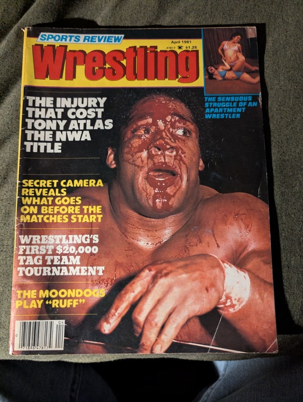Sports Review Wrestling Magazine April 1981 Tony Atlas NWA Vintage WWF NWA