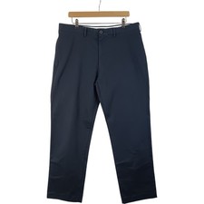 Lands' End Tailored Chinos Trousers Men's W36 IL 30 Navy Blue Cotton Preloved