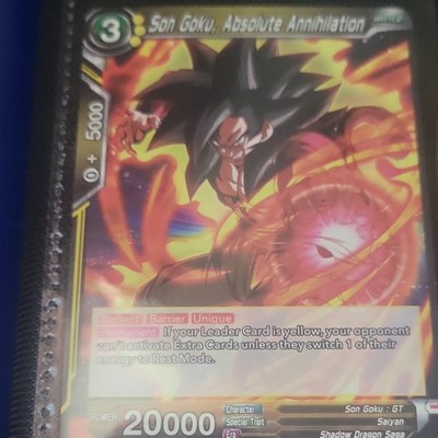 Bandai Son Goku Absolute Annihilation Battle Card 20000 Power Barrier Unique