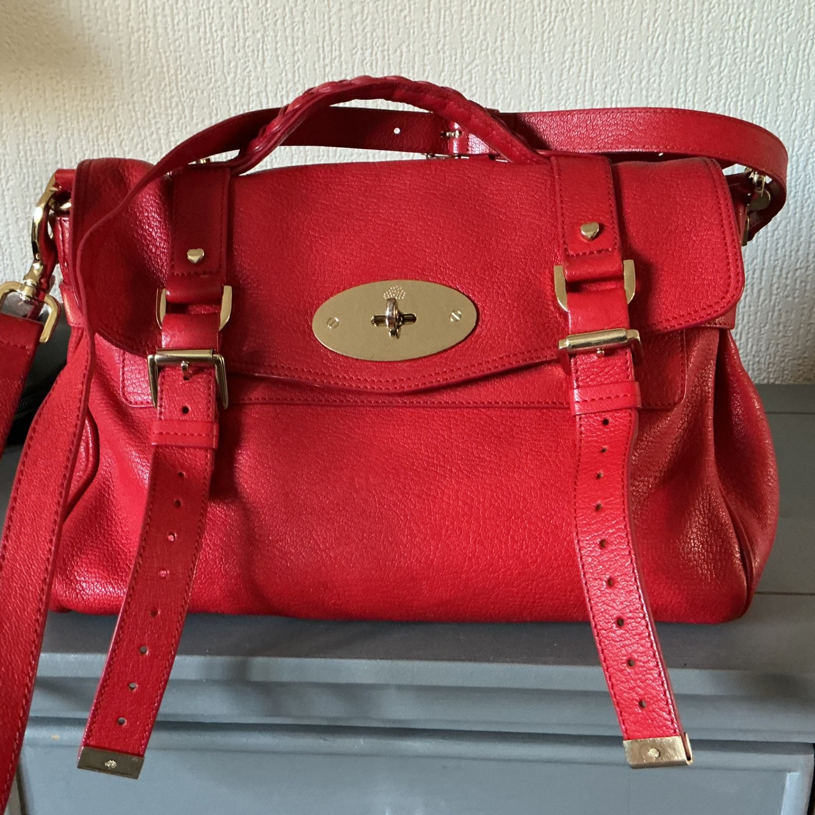 Limited Edition Valentine Mulberry Alexa in Glossy Goat Leather