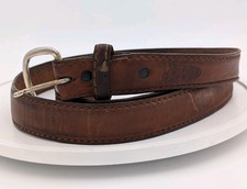 Vintage Justin USA Made Distressed Leather Belt Brown Western Ranch 53 Inches