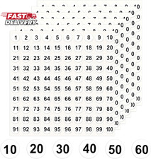 Number Stickers 1-100, 2500 PCS Vinyl Consecutive Self-Adhesive Small round Labe