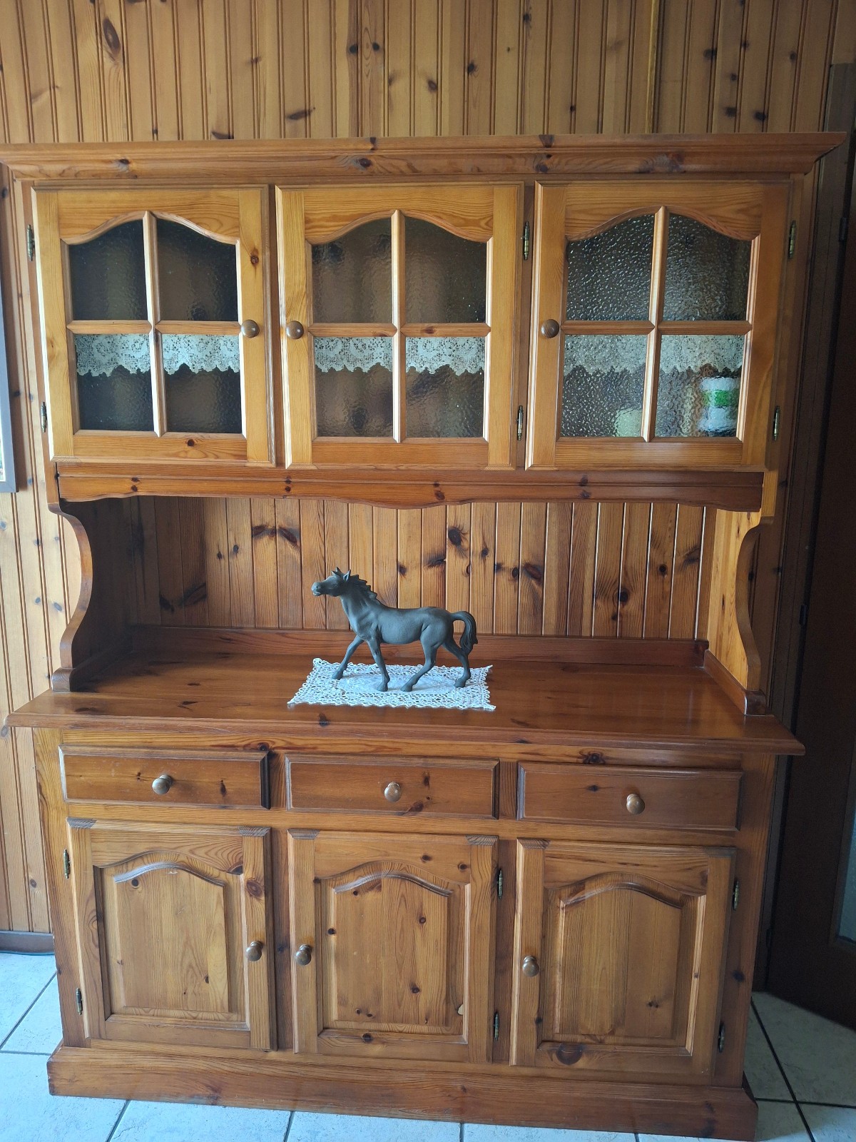 Credenza 3 porte in pino massello COUNTRY color miele ideale per taverna