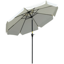 Image of 2.66m Patio Parasol Umbrella Garden Outdoor Sun Shade Cream White