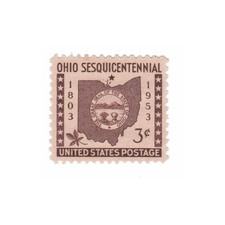 1953 3c Ohio US Postage Stamp - Scott No 1018 MNH Single Stamp