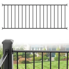 Aluminum Railing Kit, Indoor & Outdoor Railing for Deck, Guard Rail Kit Unive...