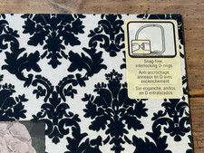 RECOLLECTIONS Scrapbook Album 12  x 12  POST-BOUND Black/White DAMASK NWT