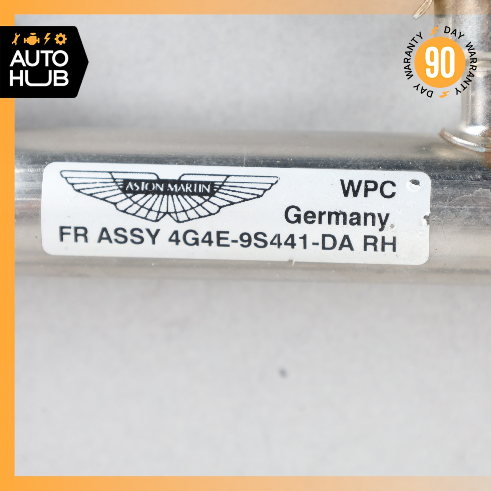 10-17 Aston Martin DB9 Rapide Fuel Injector Rail Set w/Injectors 4G4E9S441DA OEM