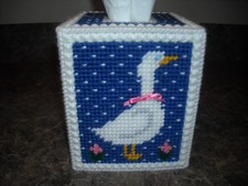 ONE TISSUE BOX COVER - MOTHER GOOSE- Plastic Canvas 
