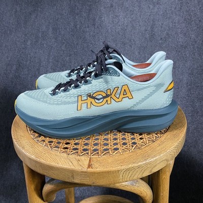 Hoka One One Mach 7 Running Shoes Mens 10.5D Green Low Sneakers Run Excellent
