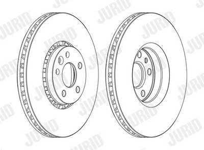 2x JURID 562672JC-1 Bremsscheibe für Volvo