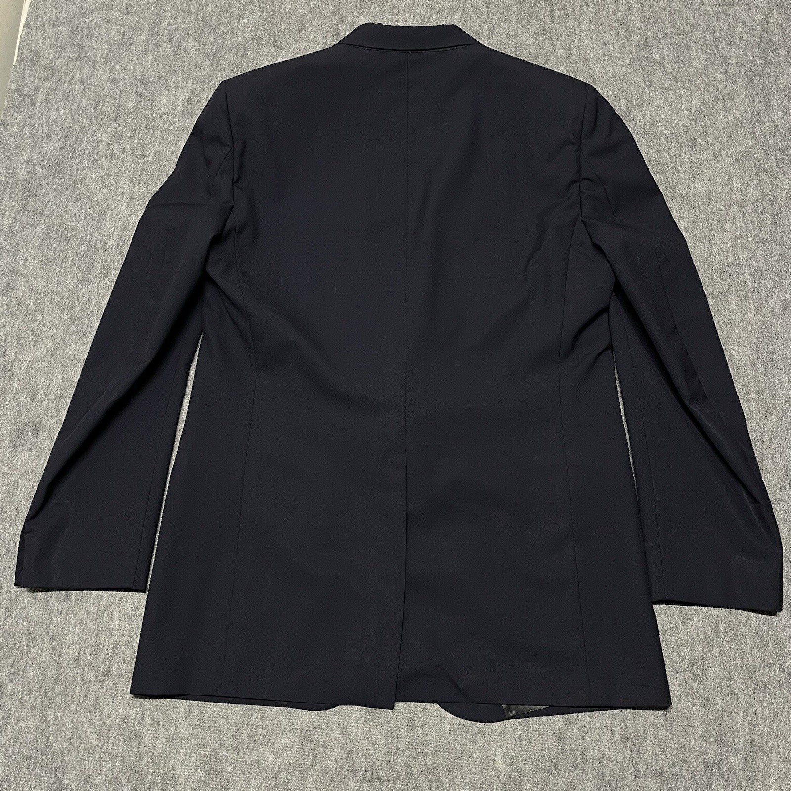 Burberry Gold Button Blazer Mens 44R  Navy Blue Single Breasted