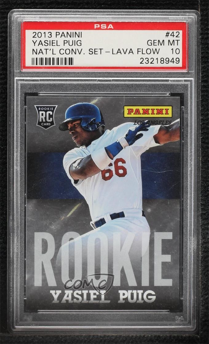 2013 National Convention Lava Flow /99 Yasiel Puig PSA 10 GEM MT Rookie RC lb9