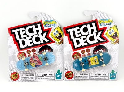 2025 Tech Deck Santa Cruz SpongeBob Lot of 2 Fingerboards NEW