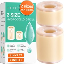 Hydrocolloid Roll 2 Sizes, Cut-to-Fit Bandages for Pimple  Wounds
