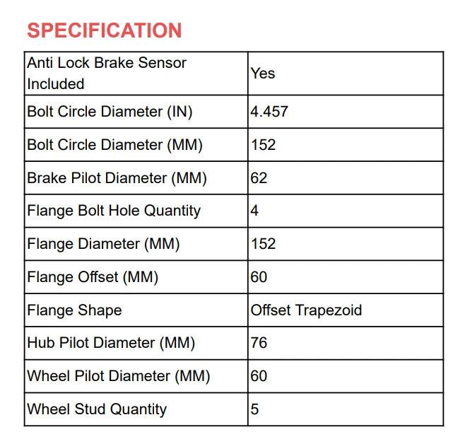 Buje de cojinete de rueda trasera tracción delantera para Toyota RAV4 2015 2016 Lexus NX300h 2006-2018 Foto 3 de 4