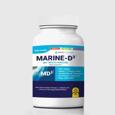 Marine Essentials Marine-D3 Anti-Aging Omega-3 Vitamin D 60 Kapseln Nahrungsergänzung