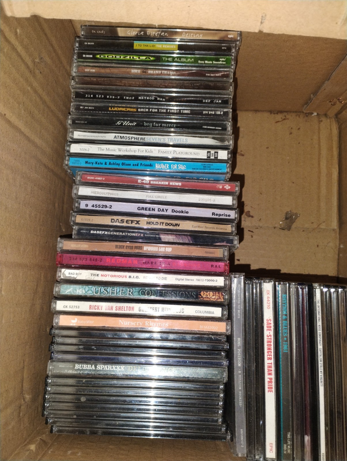 Used Empty Cd Jewel Casings Lot of 48pcs Various Sizes See Photos