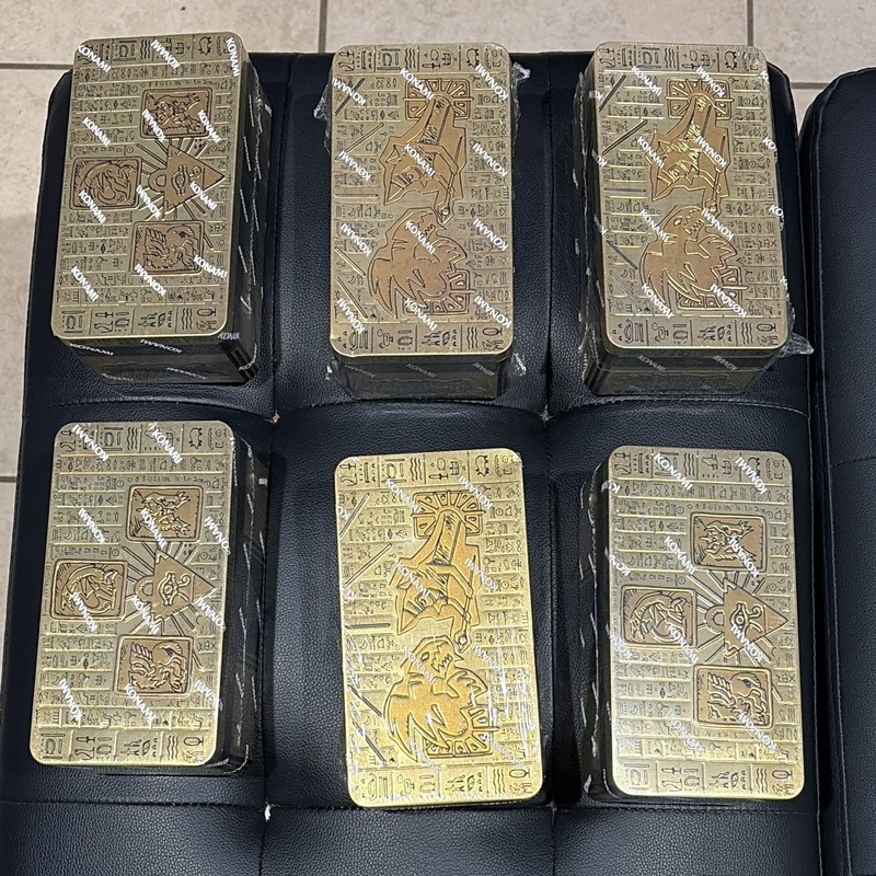 Konami Yu-Gi-Oh! TCG Gold/Black Tin of the Pharoah’s Gods Lot of 6