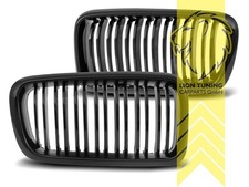 Grill Sportgrill K�hlergrill f�r BMW E38 schwarz gl�nzend Doppelsteg