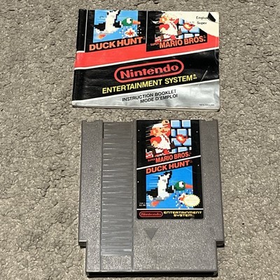 Super Mario Bros. / Duck Hunt Nintendo NES Game w/ Manual Tested