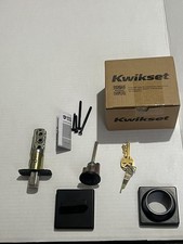 Kwikset 660 Contemporary Deadbolt Deadbolt Lock, Matte Black Square Exterior