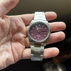 Vintage Seiko Purple Dial Automatic Watch: Refurbished 7009 Movement, Japan Made