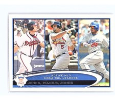 2012 Topps Leaders Chipper Jones / Albert Pujols / Andruw Jones #192