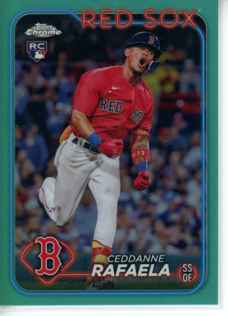 2024 Topps #313 Ceddanne Rafaela Aqua /199 RC