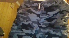 Wonder Nation Boys Camo Cargo Jogger Shorts Size L 10-12 Drawstring NWT