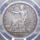 1878 "S" US Silver TRADE Dollar $1 ANACS EF40 Details #028 Extra Fine ECC&C, Inc