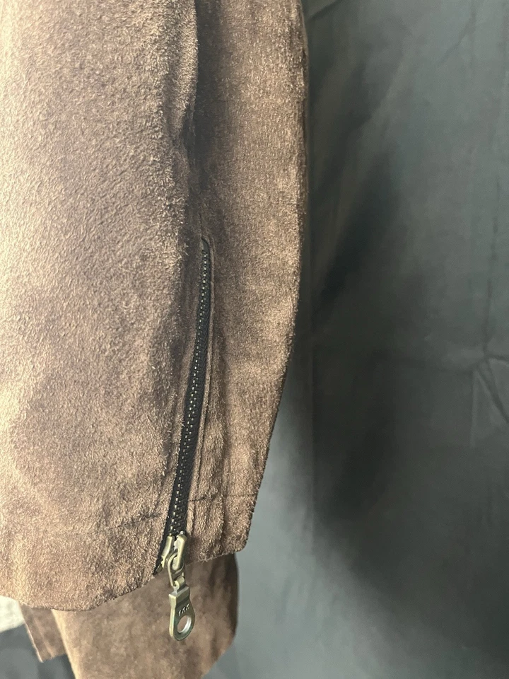 Chaqueta de cuero de gamuza Wilson’s vintage XL cuello de piel sintética Foto 3 de 4