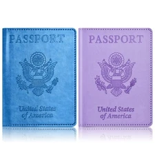 2Pack Passport Holder, Passport and Vaccine Card Holder Combo, Passport Holde...