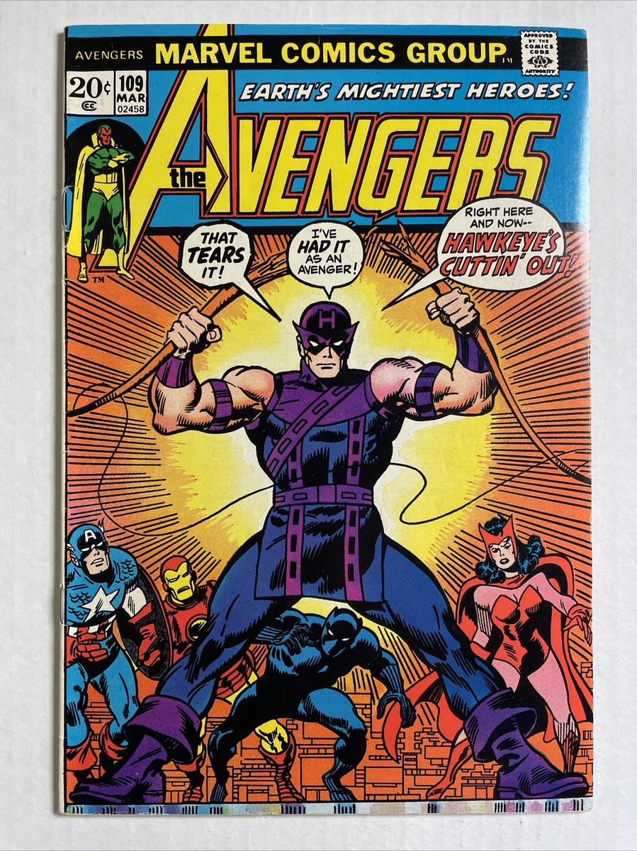Avengers 109 F+ 1973 Marvel Comics Hawkeye | eBay