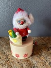 Christmas Collectible Steinbach Germany Music Box Grinder Santa plays Silent