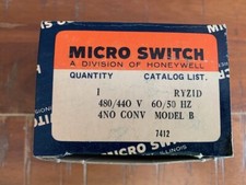 Micro Switch RYZ1D Limit Switch 480V Coil and 4 N.O. Contacts Honeywell  *NEW*