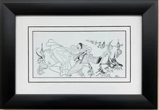Al Hirschfeld "The King and I - Yul Bryner 1951" CUSTOM FRAMED ART Broadway