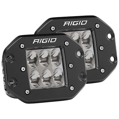 #ad Rigid 512313 D Series PRO Driving White Square LED Lights Pair Kit Set Aluminum $470.99