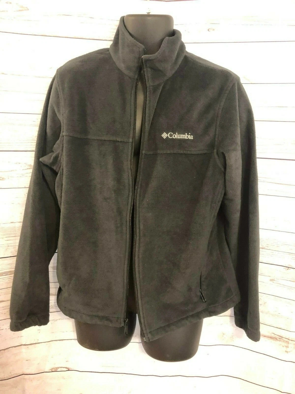 Columbia Sportswear Company Men’s Fleece Full Zip Jacket Logo Front Black Size M