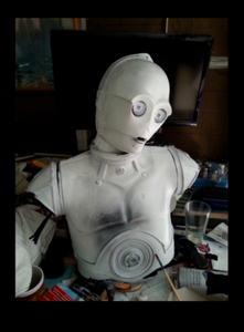 1 STAR WARS LIFE-SIZE ROBOT C3PO ANDROID MODEL KIT PROP WHITE PRIME* | eBay