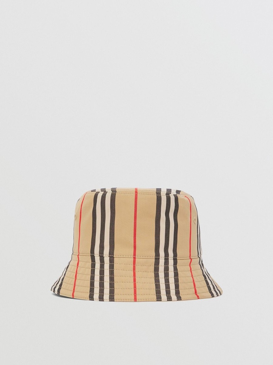 Burberry Women’s Reversible Icon Stripe Cotton Bucket Hat (size M) Burberry Reversible Icon Stripe Cotton Bucket Hat main image 2