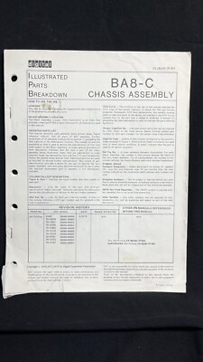 DIGITAL DEC - Illustrated Parts Breakdown For BA8-C Chassis Assembly (p)