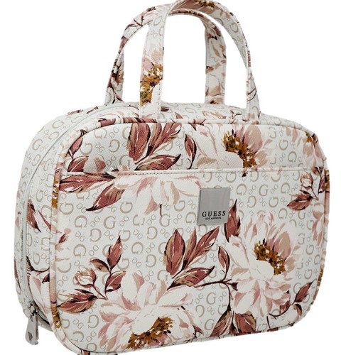 guess pink makeup bag