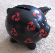 Vintage Nat West Piggy Bank Money Box With Original Stopper  - c. 11 cm long