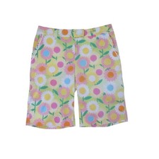 VTG LILLY PULITZER White Label Daisy Print 11" Inseam Shorts w/ Ric Rac Trim 6