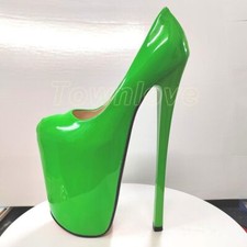 22CM Womens Stiletto Platform Super High Heels Slip on Nightclub Pumps Shoes Hot