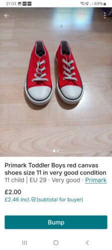 Kleinkind Jungen Schuhe rot Canvas Schuhe Gr. 11 in sehr gutem Zustand - Bild 3 von 3