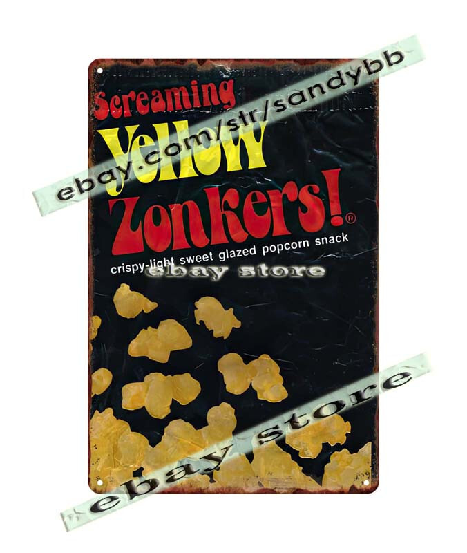 1970s Screaming Yellow Zonkers metal tin sign metal poster wall decor